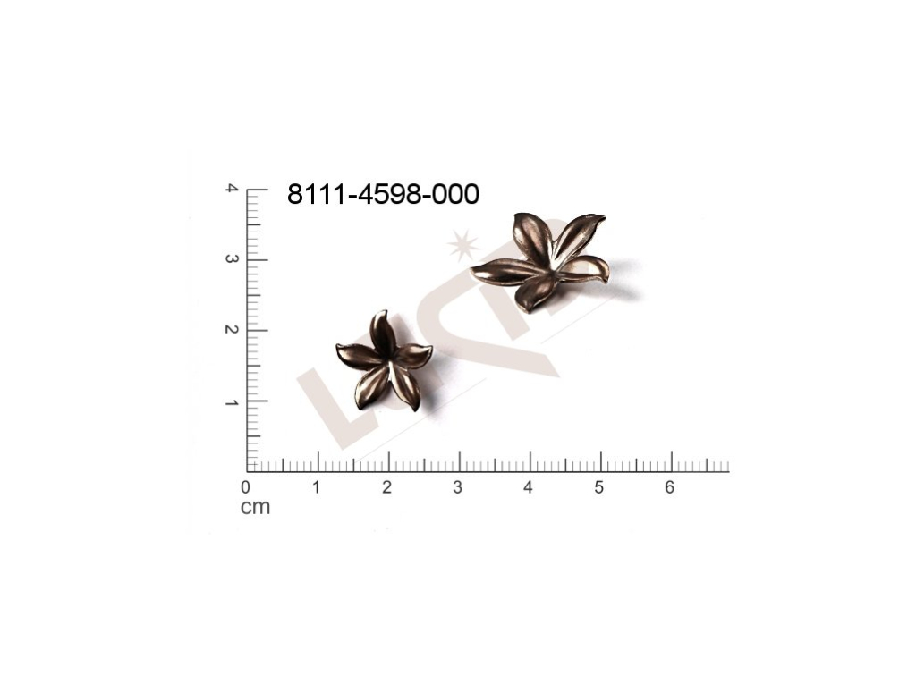 fancy shape plant motives flowers, flower motives without loops / attaching holes 15.0  15.0mm