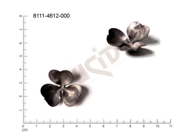 fancy shape plant motives flowers, flower motives without loops / attaching holes 32.0mm