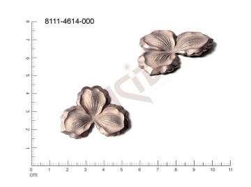 fancy shape plant motives flowers, flower motives without loops / attaching holes 40.0x30.0mm