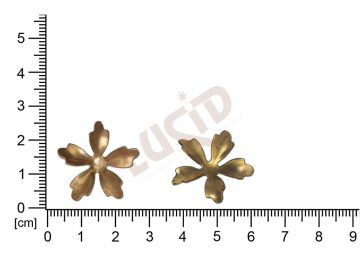 fancy shape plant motives flowers, flower motives without loops / attaching holes 25.0mm