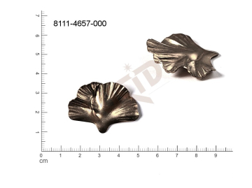 Tvarový výlisek rostlinné motivy ostatní rostliny bez oček (svěšovacích dírek) 36.0x28.0mm