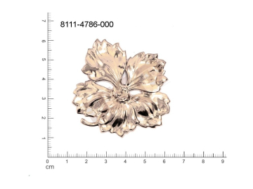 fancy shape plant motives flowers, flower motives without loops / attaching holes 56.0x53.0mm