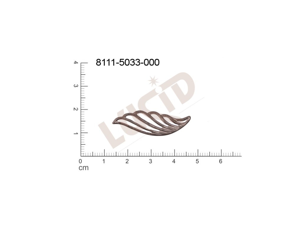 Tvarový výlisek bez oček (svěšovacích dírek) 32.0x10.0mm