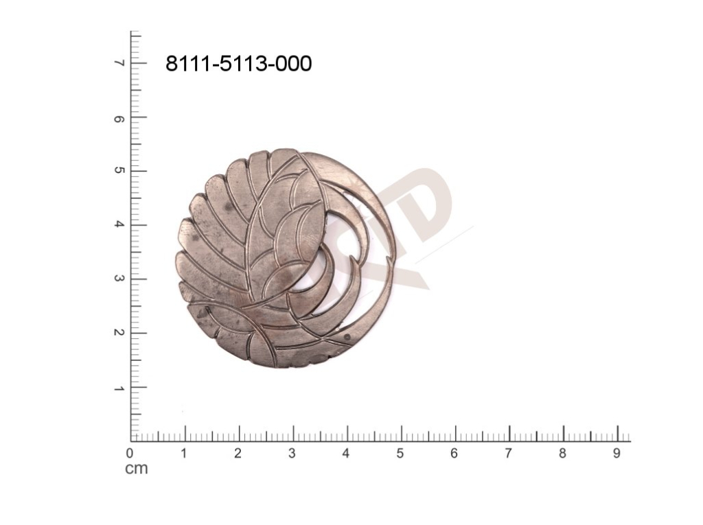 fancy shape round other without loops / attaching holes 40.0mm