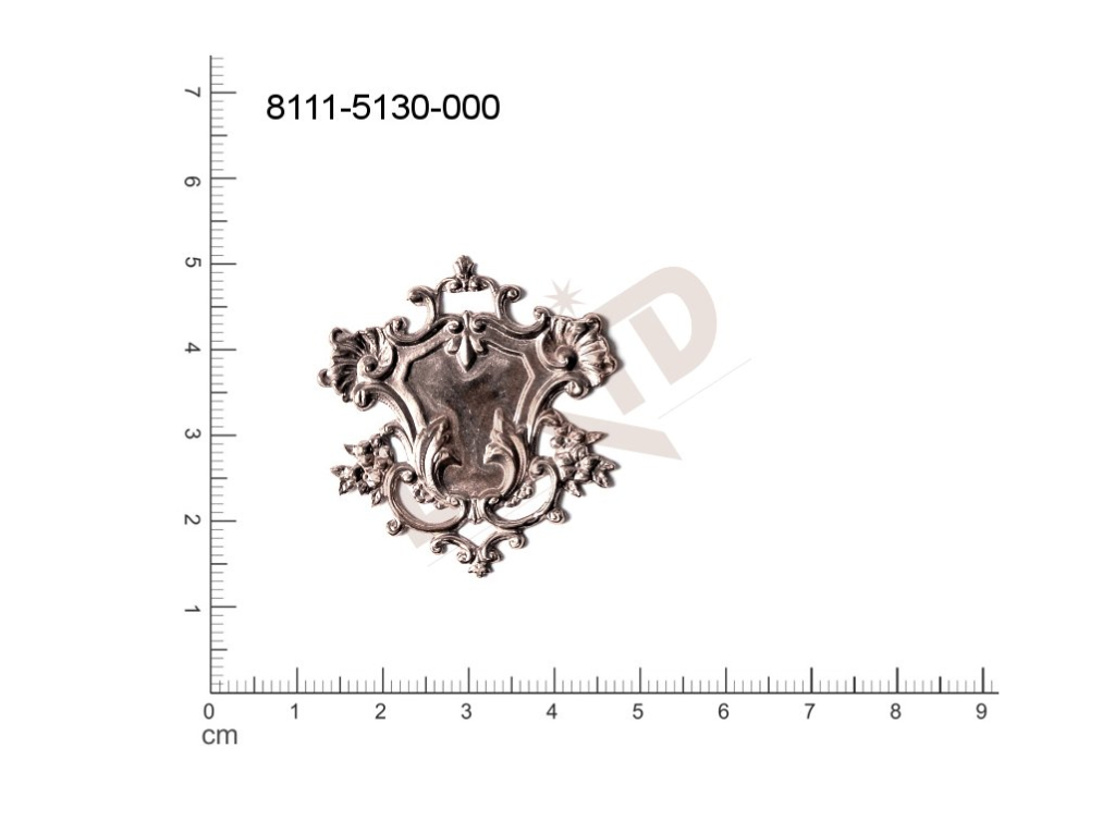 fancy shape other other without loops / attaching holes 37.0x35.0mm