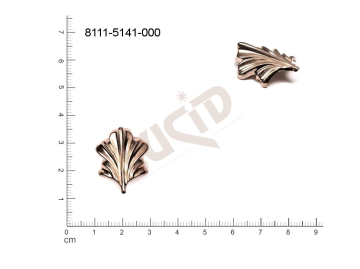 fancy shape plant motives leaves without loops / attaching holes 24.0x20.0mm