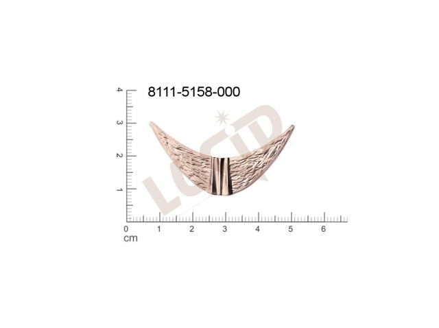 fancy shape halfmoons other without loops / attaching holes 44.0x25.0mm