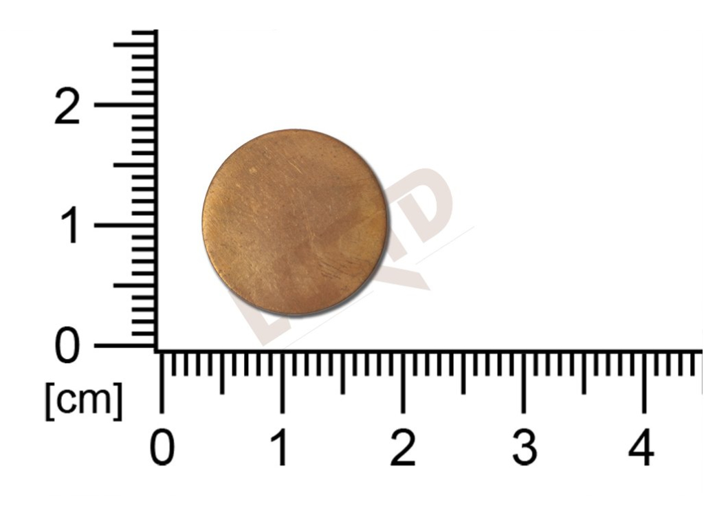 flat cut-out round  without loops / attaching holes