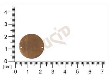 flat cut-out round  with 2 loops / attaching holes