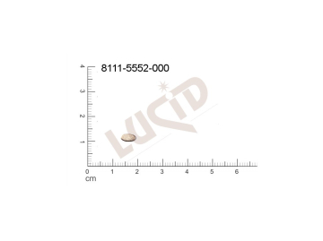 Plochý výsek  ovál bez oček (svěšovacích dírek) 6.0x3.0mm