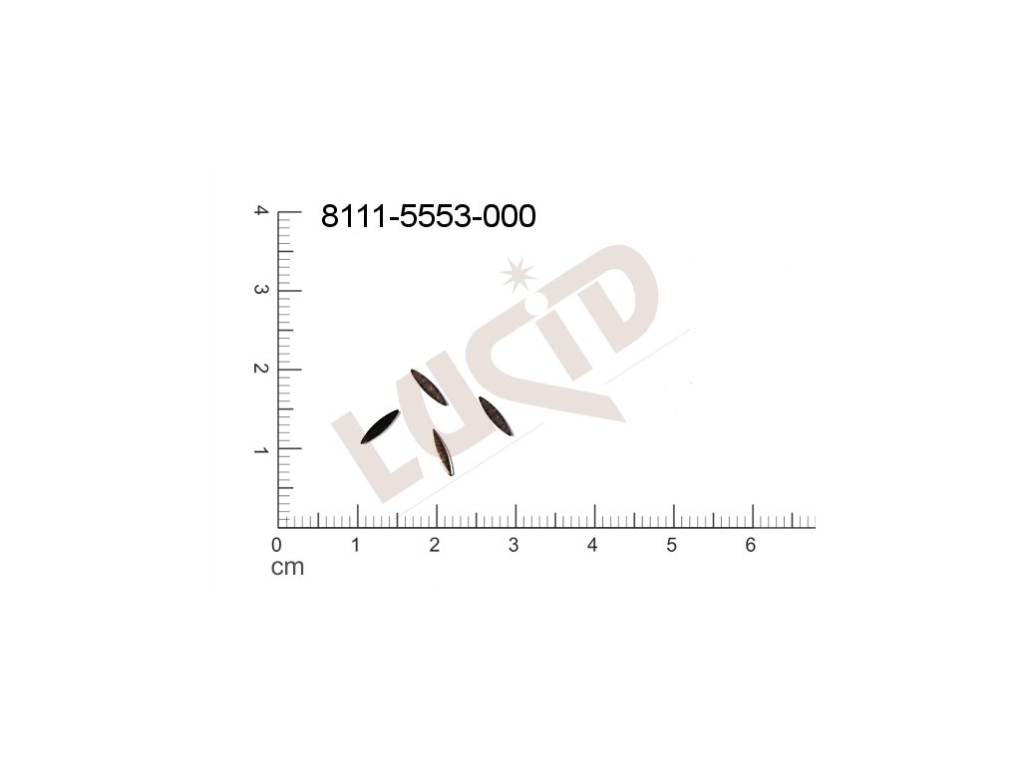 flat cut-out other other without loops / attaching holes 6.5x2.0mm