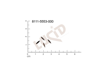 Plochý výsek bez oček (svěšovacích dírek) 6.5x2.0mm