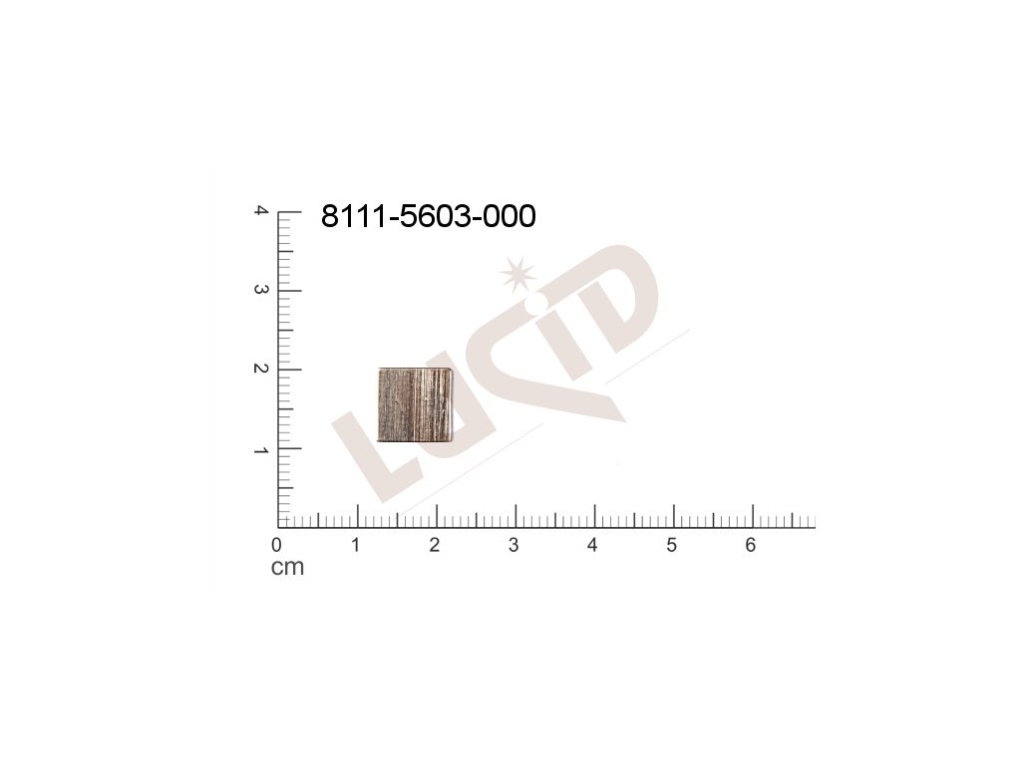 flat cut-out quadrangle   without loops / attaching holes 9.5x9.5mm