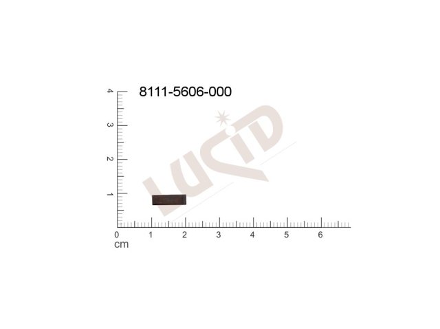 Plochý výsek čtyřúhelníky bez oček (svěšovacích dírek) 10.0x3.0mm