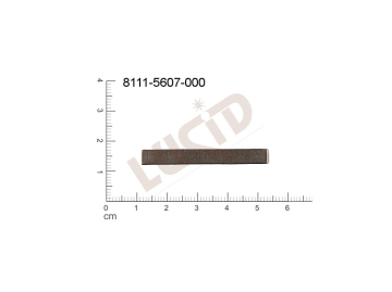 flat cut-out quadrangle   without loops / attaching holes 42.0x5.0mm