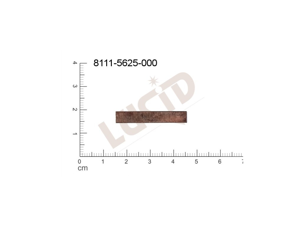 flat cut-out quadrangle   without loops / attaching holes 30.0x5.0mm