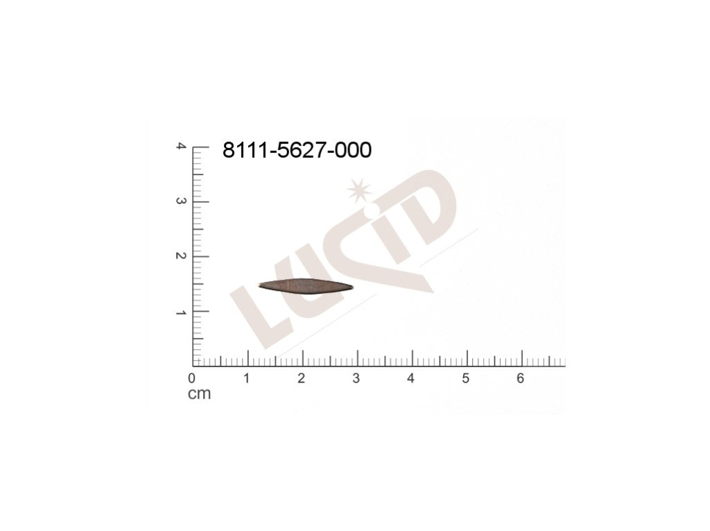 Plochý výsek bez oček (svěšovacích dírek) 17.0x3.0mm