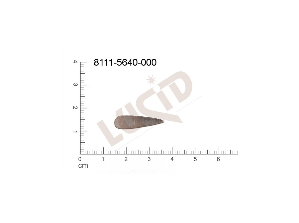 Plochý výsek slzy bez oček (svěšovacích dírek) 21.0x6.0mm