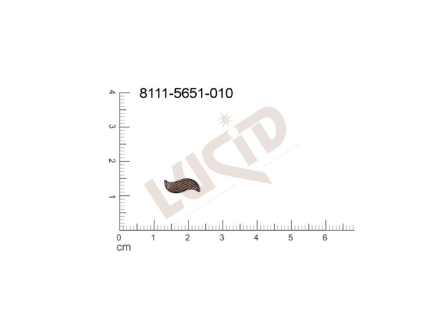 Plochý výsek ostatní ostatní bez oček (svěšovacích dírek) 10.0x4.1mm