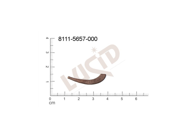 Plochý výsek ostatní ostatní bez oček (svěšovacích dírek) 27.0x8.0mm