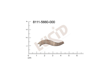 Plochý výsek bez oček (svěšovacích dírek) 33.0x8.5mm