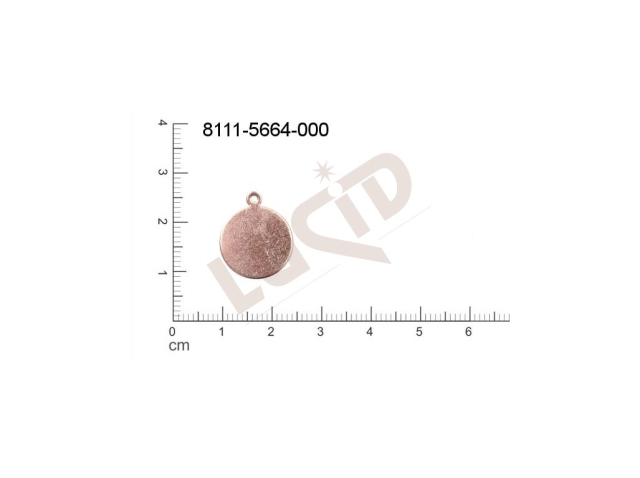 flat cut-out round other with 1 loop / attaching hole 18.0x15.0mm