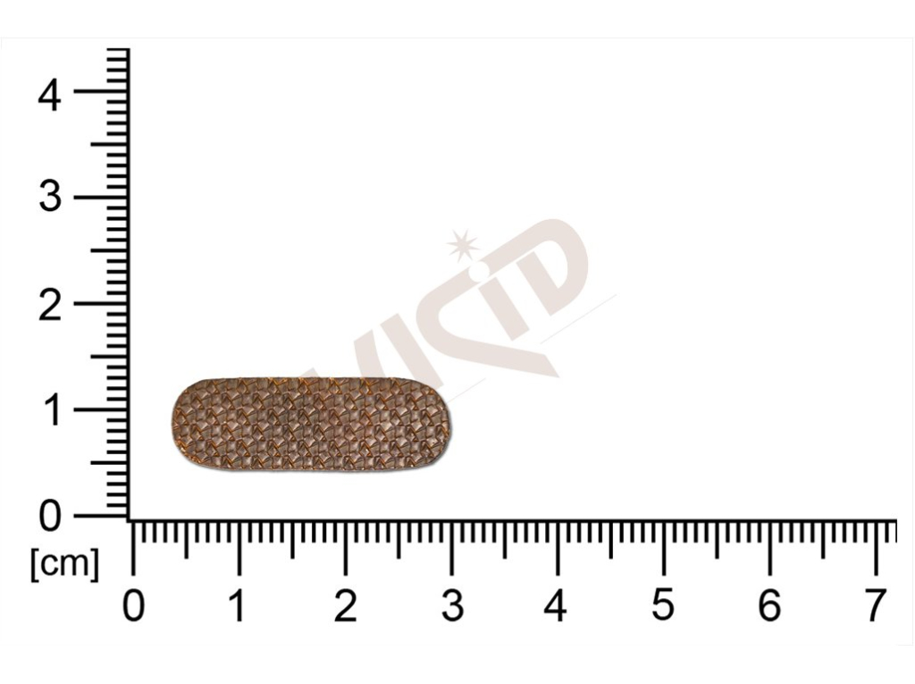 flat cut-out oval without loops / attaching holes