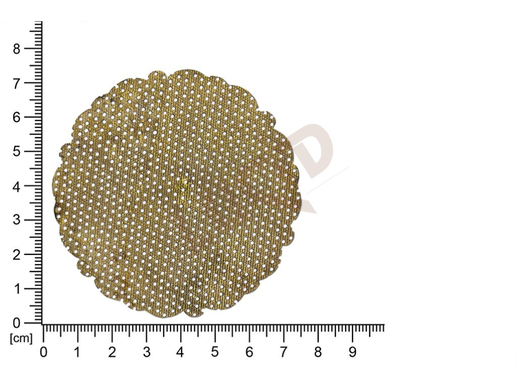 flat cut-out round without loops / attaching holes