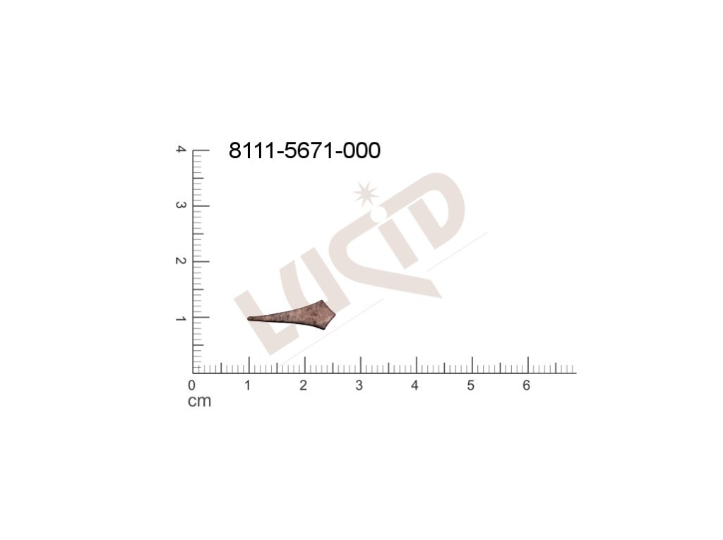 flat cut-out quadrangle   without loops / attaching holes 15.0x5.0mm