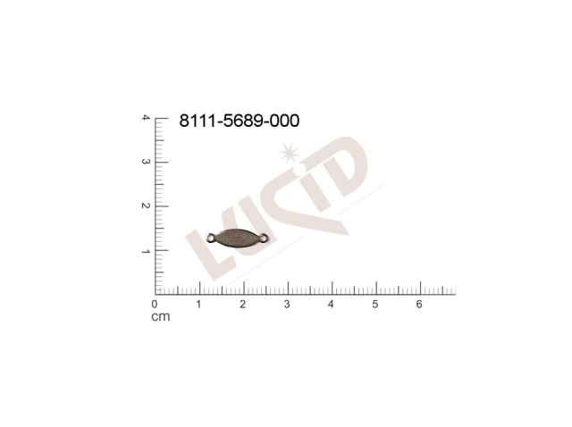 Svěšovací díl/tyčinka s 2-ma očky 12.0x4.5mm