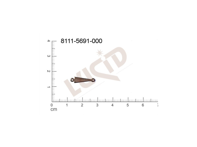 attachment with 2 loops 15.0x3.0mm