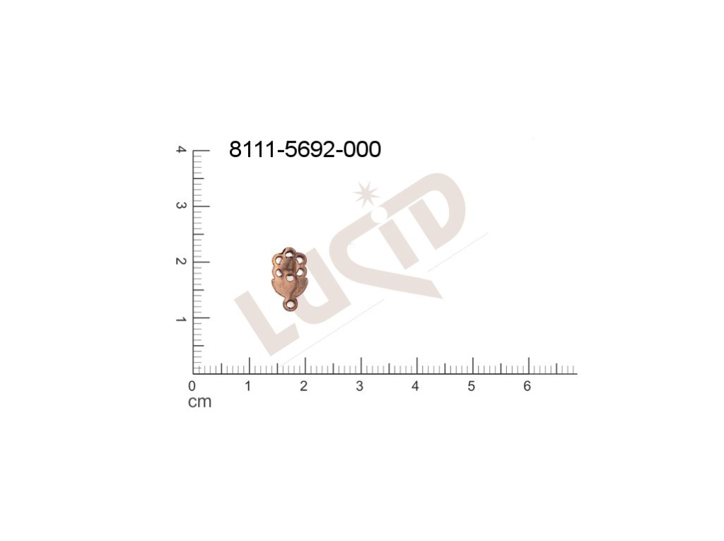 Svěšovací díl/tyčinka s více očky 11.0x7.0mm