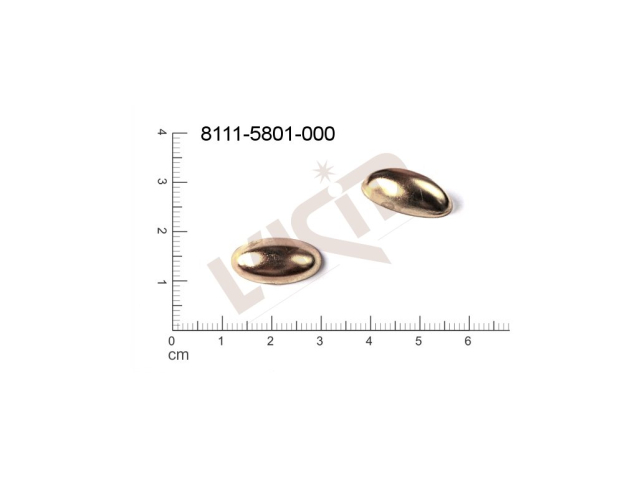 fancy shape oval other without loops / attaching holes 18.0x9.0mm