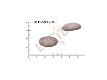 Tvarový výlisek oválné ostatní bez oček (svěšovacích dírek) 22.0x13.0mm