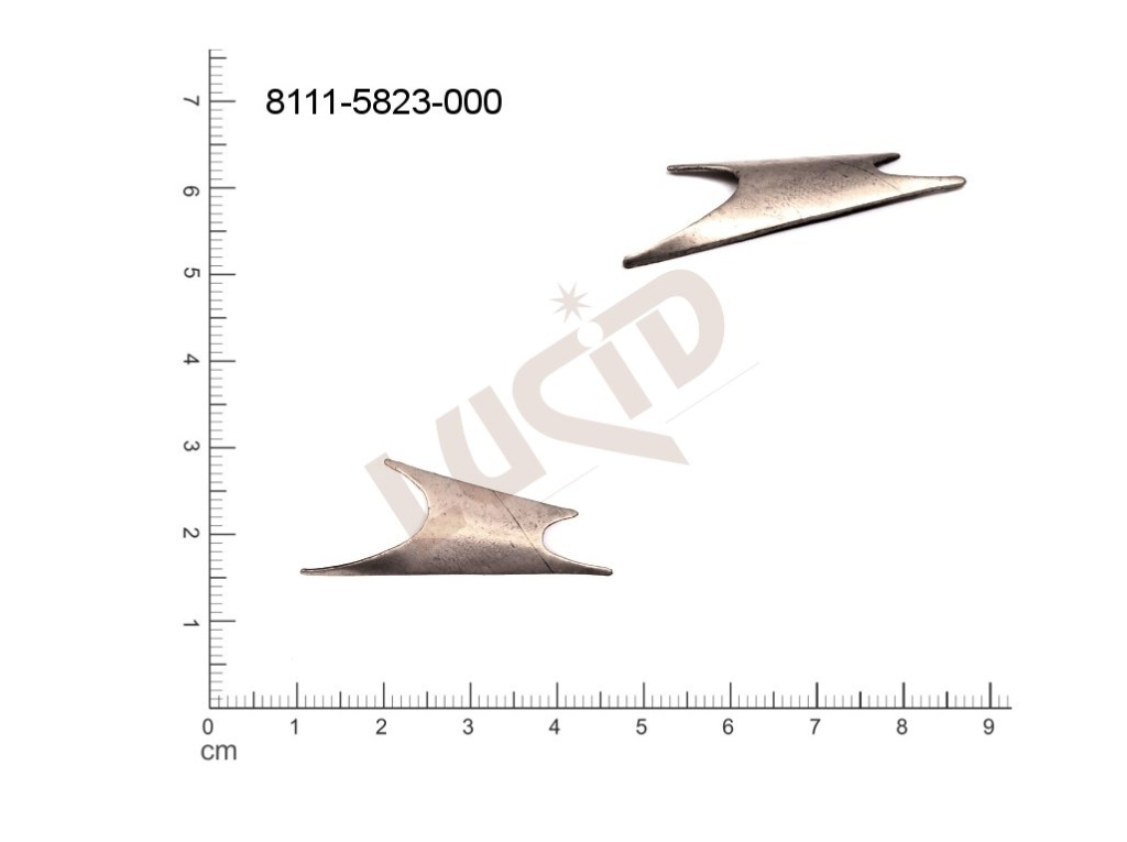 Tvarový výlisek ostatní ostatní bez oček (svěšovacích dírek) 37.0x13.0mm