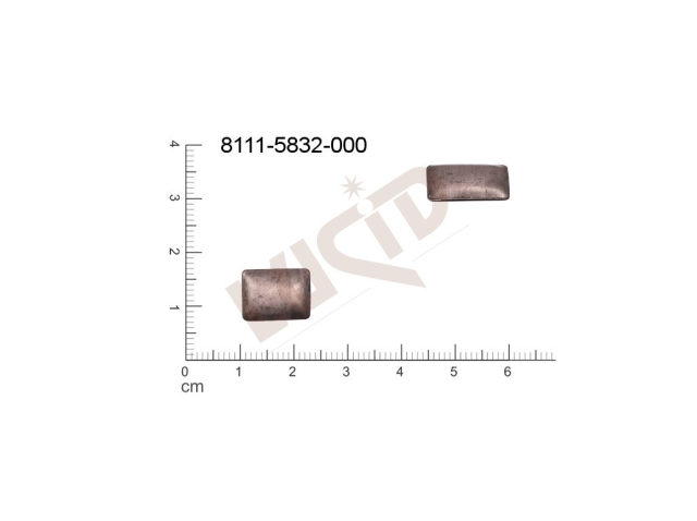 Tvarový výlisek čtyřúhelníky ostatní bez oček (svěšovacích dírek) 12.0x10.0mm