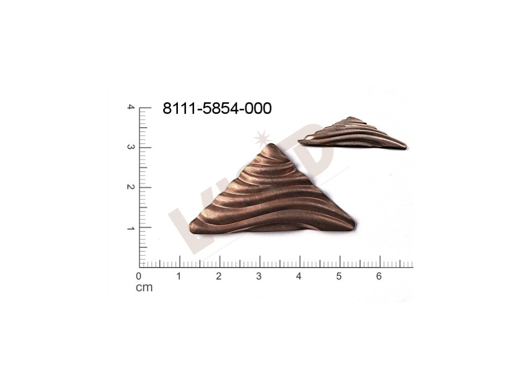 fancy shape triangles other without loops / attaching holes 42.0x23.0mm