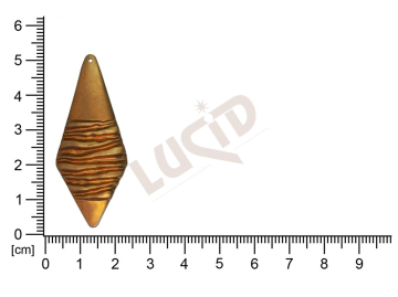 Tvarový výlisek čtyřúhelníky s 1 očkem (svěšovací dírkou) 47.5x19.9mm