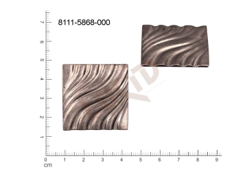 fancy shape quadrangle other without loops / attaching holes 35.0x35.0mm