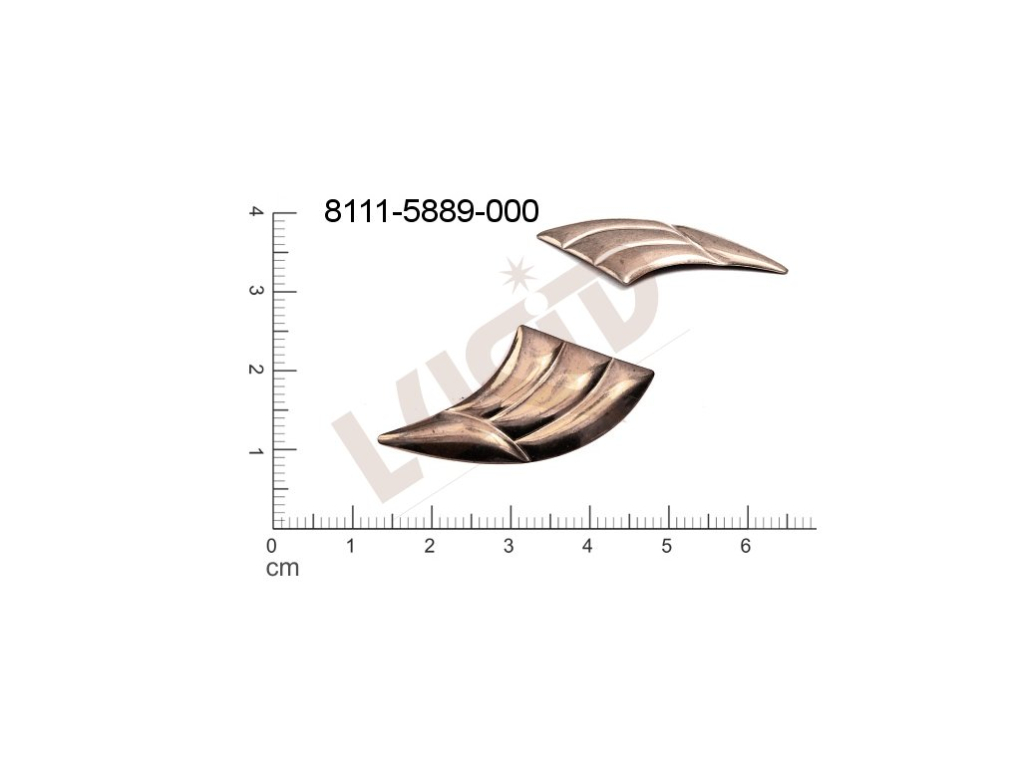 fancy shape other other without loops / attaching holes 35.0x19.0mm