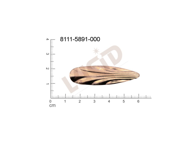 Tvarový výlisek  ovál bez oček (svěšovacích dírek) 47.0x14.0mm