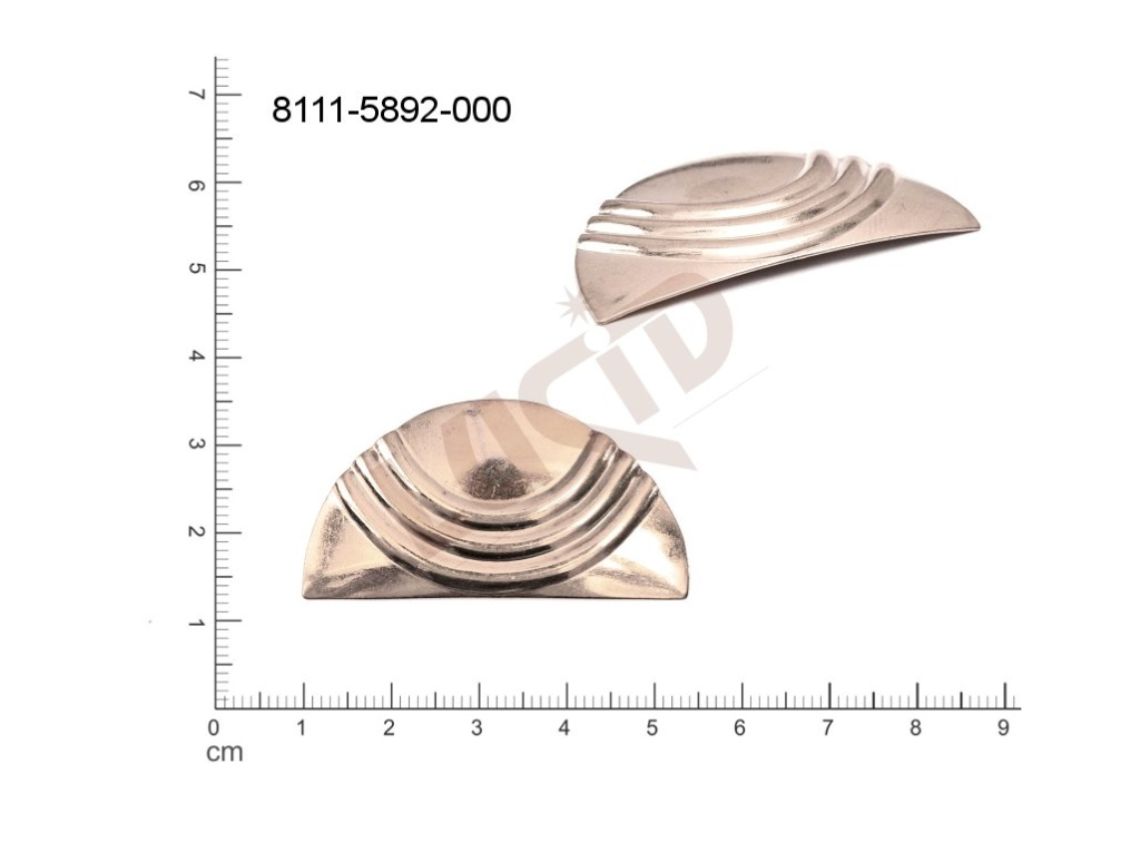 fancy shape other other without loops / attaching holes 45.0x23.0mm