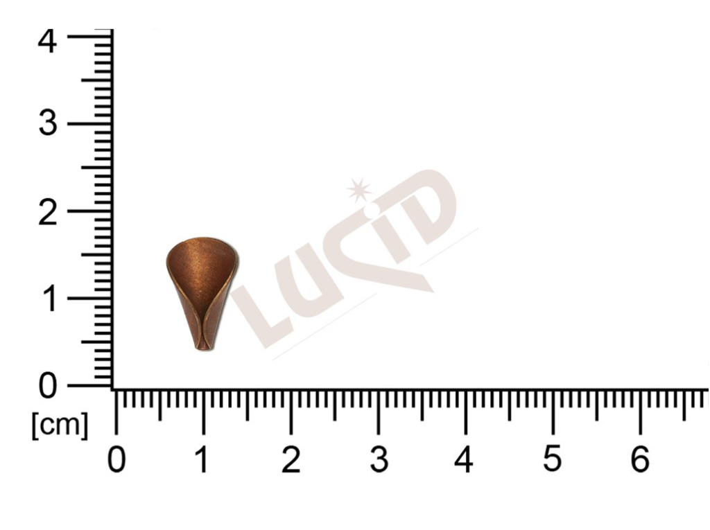 Kornouty tvarové výlisky bez oček (svěšovacích dírek) 14.0x8.0mm