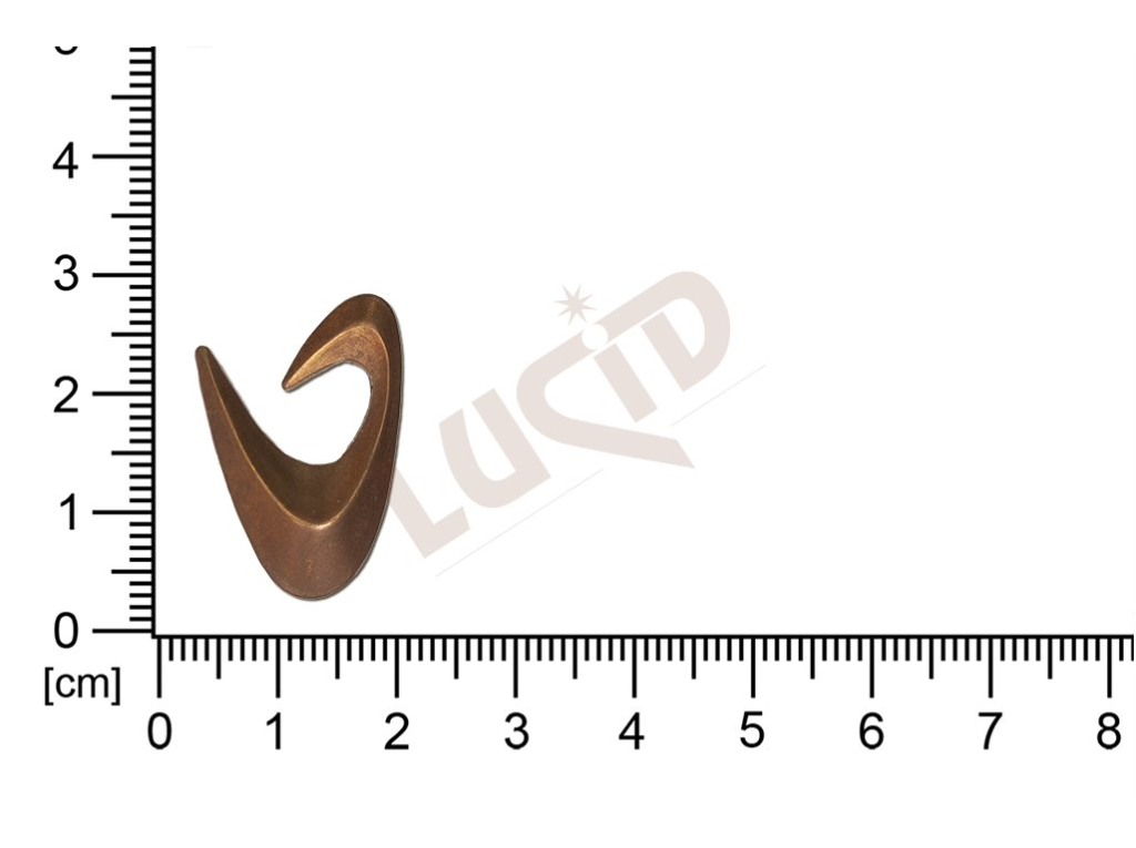 Tvarový výlisek bez oček (svěšovacích dírek) 28.0x25.0mm