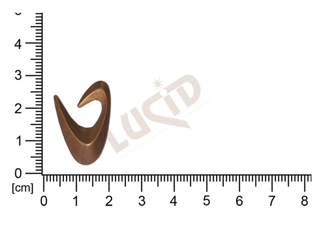 Tvarový výlisek bez oček (svěšovacích dírek) 28.0x25.0mm