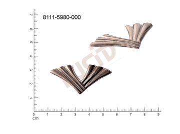 fancy shape other other without loops / attaching holes 45.0x22.0mm