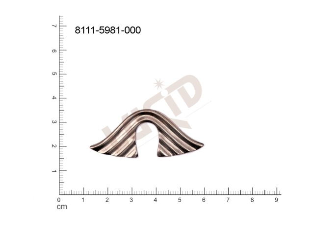 fancy shape other other without loops / attaching holes 49.0x21.0mm