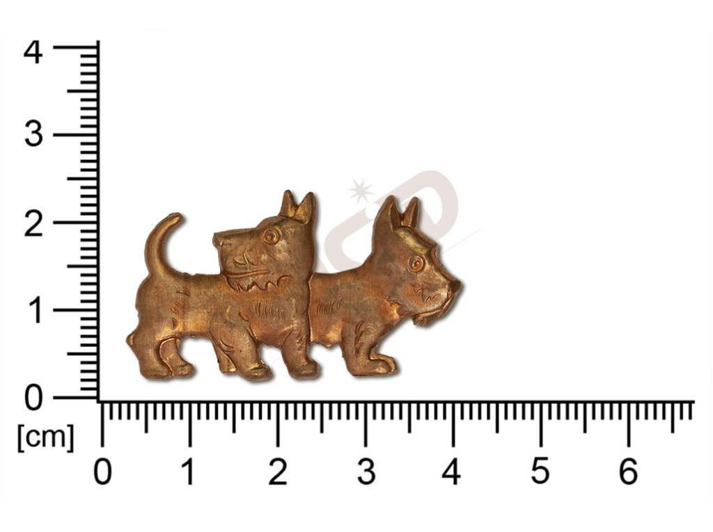 fancy shape animals dog without loops / attaching holes