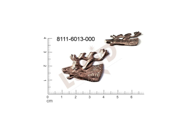 fancy shape animals deer without loops / attaching holes 30.0x25.0mm