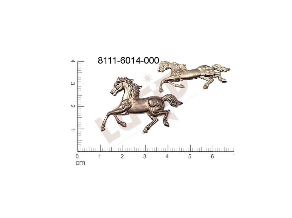 fancy shape animals horses without loops / attaching holes 35.0x25.0mm